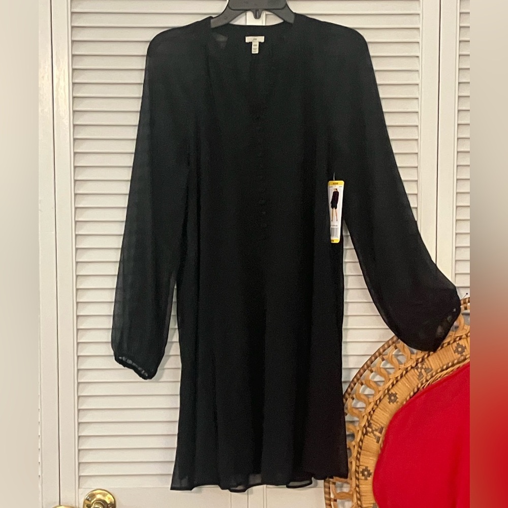 Joie Black Chiffon Dress NWT